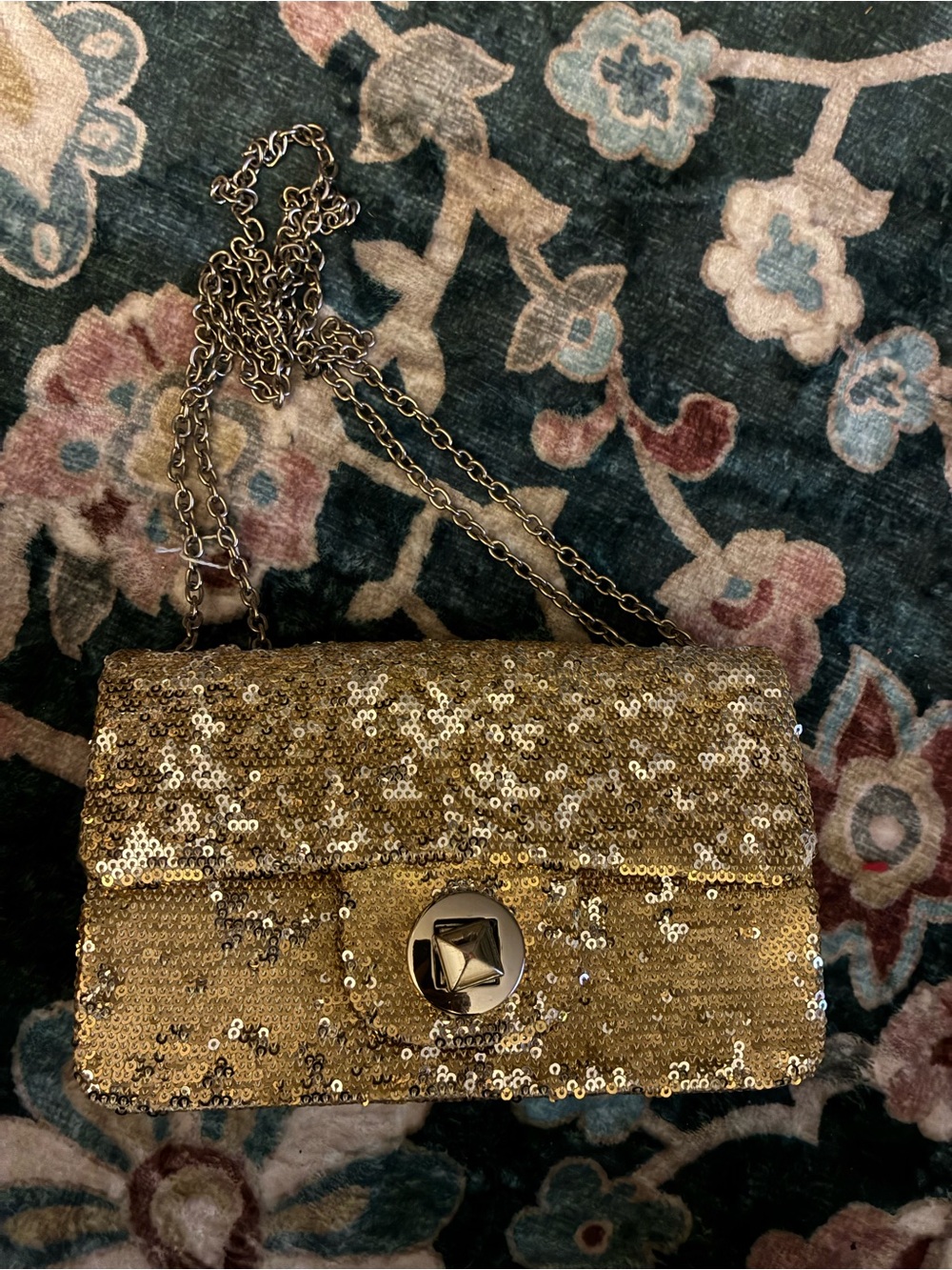 Gold and Silver Sequin Chain Shoulder Bag Apt 9